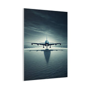 Stormy Runway Jet Arrival Wall Art & Canvas Prints