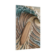 Surfboard Carved Barrel Wave Perspective Wall Art & Canvas Print