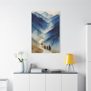 Misty Mountain Riders Watercolor Wall Art & Canvas Print