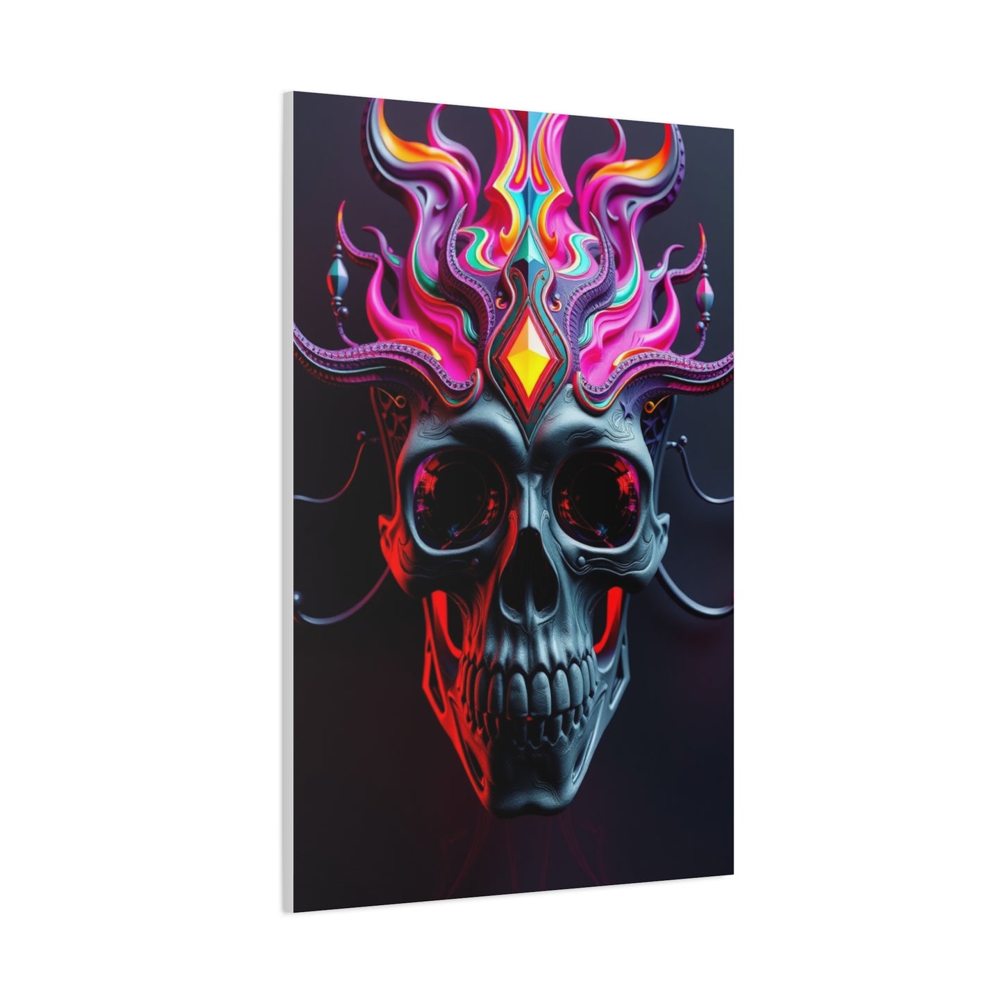 3D Trippy Skull Art By Ali Gulec Art Refined Canvas Wall Art & Canvas Print