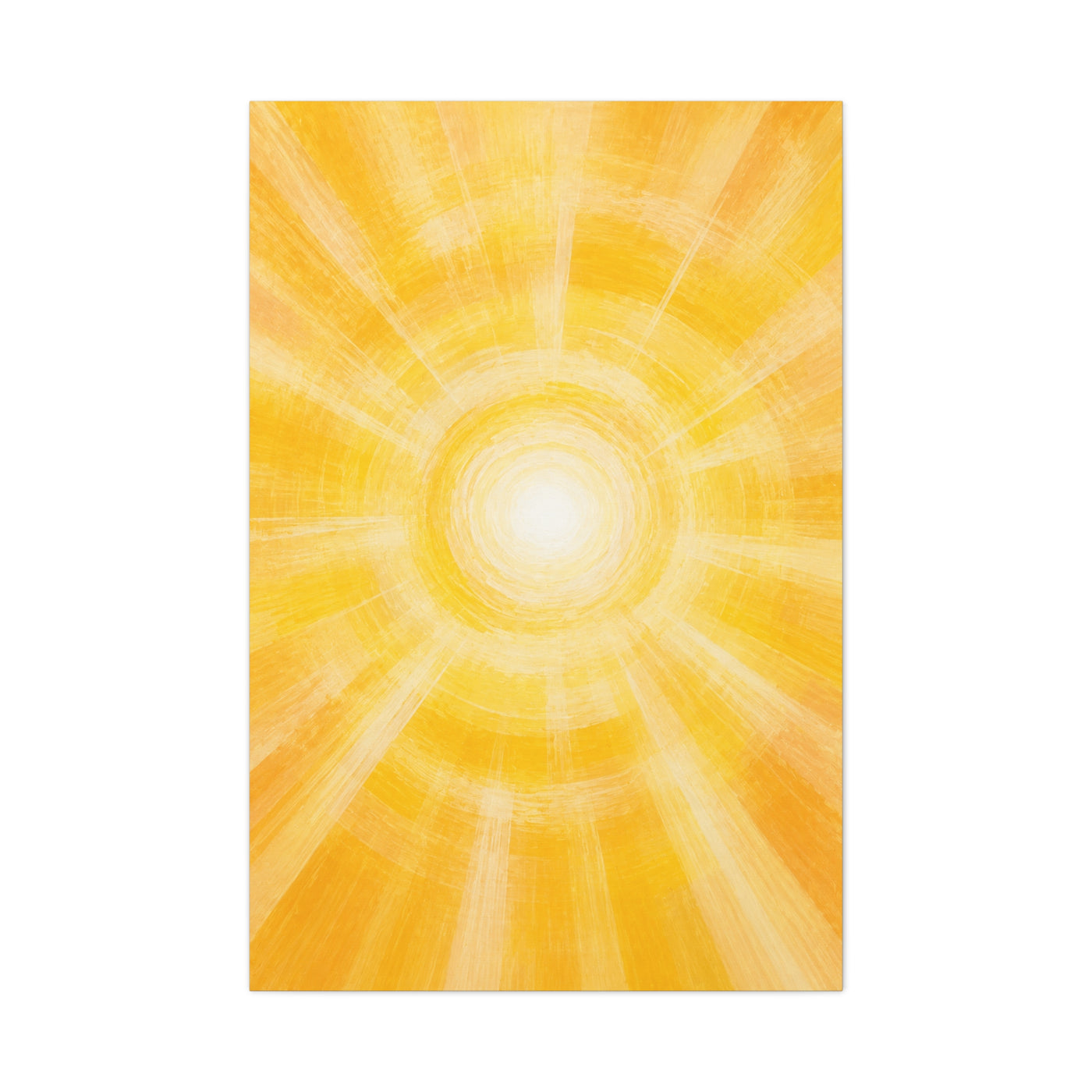 Radiant Golden Sunburst Abstract Wall Art & Canvas Print