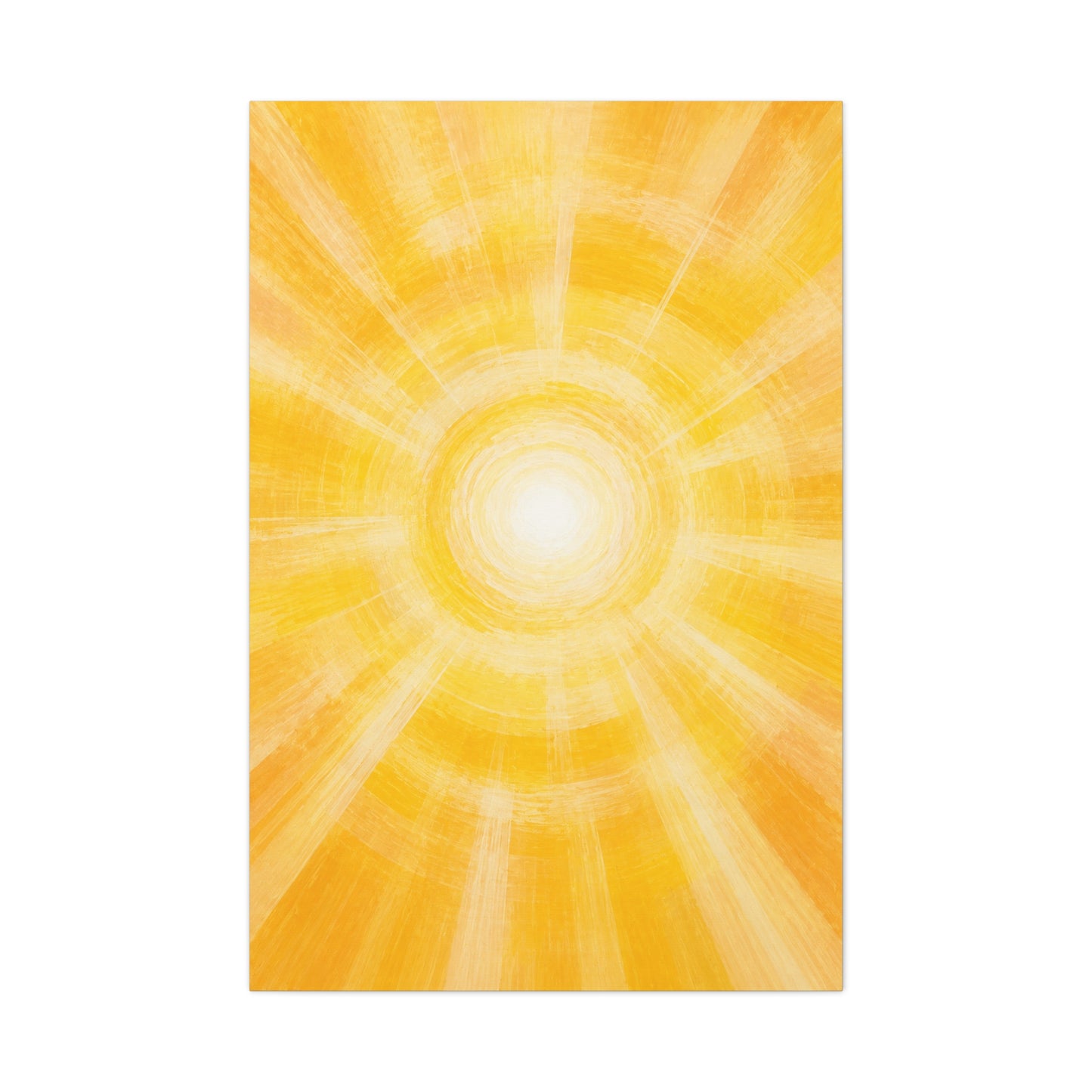 Radiant Golden Sunburst Abstract Wall Art & Canvas Print