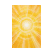 Radiant Golden Sunburst Abstract Wall Art & Canvas Print
