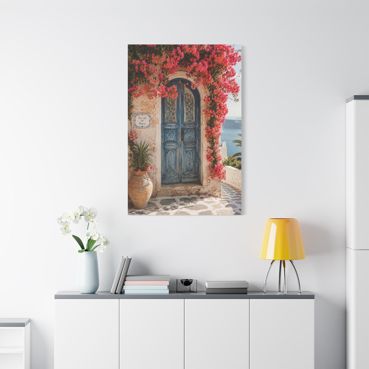 Bougainvillea Arch Mediterranean Door Tropical Wall Art & Canvas Print