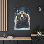Winter Storm Grizzly Bear Portrait Wall Art & Canvas Prints