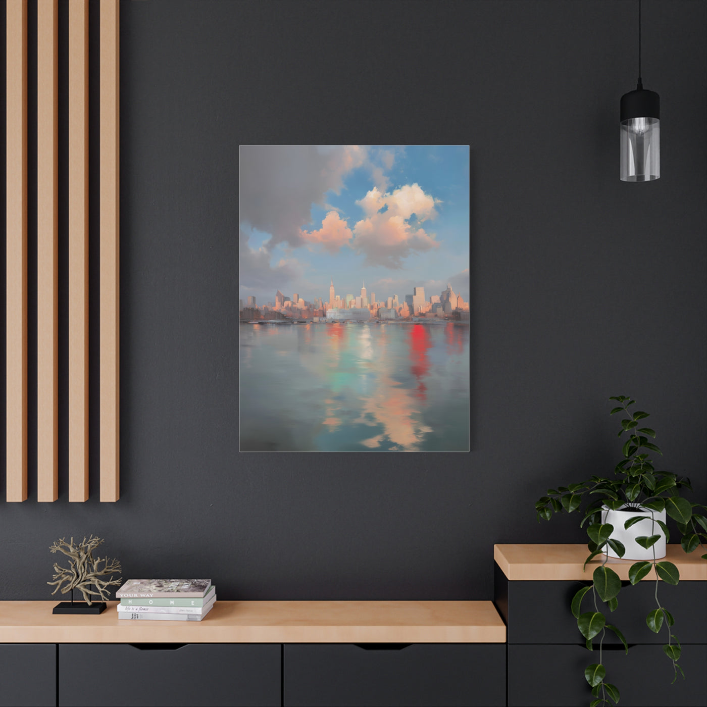 New York Skyline Pastel Dawn Serenity Wall Art & Canvas Print