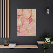 Vintage Pink Paper Collage Wall Art & Canvas Print