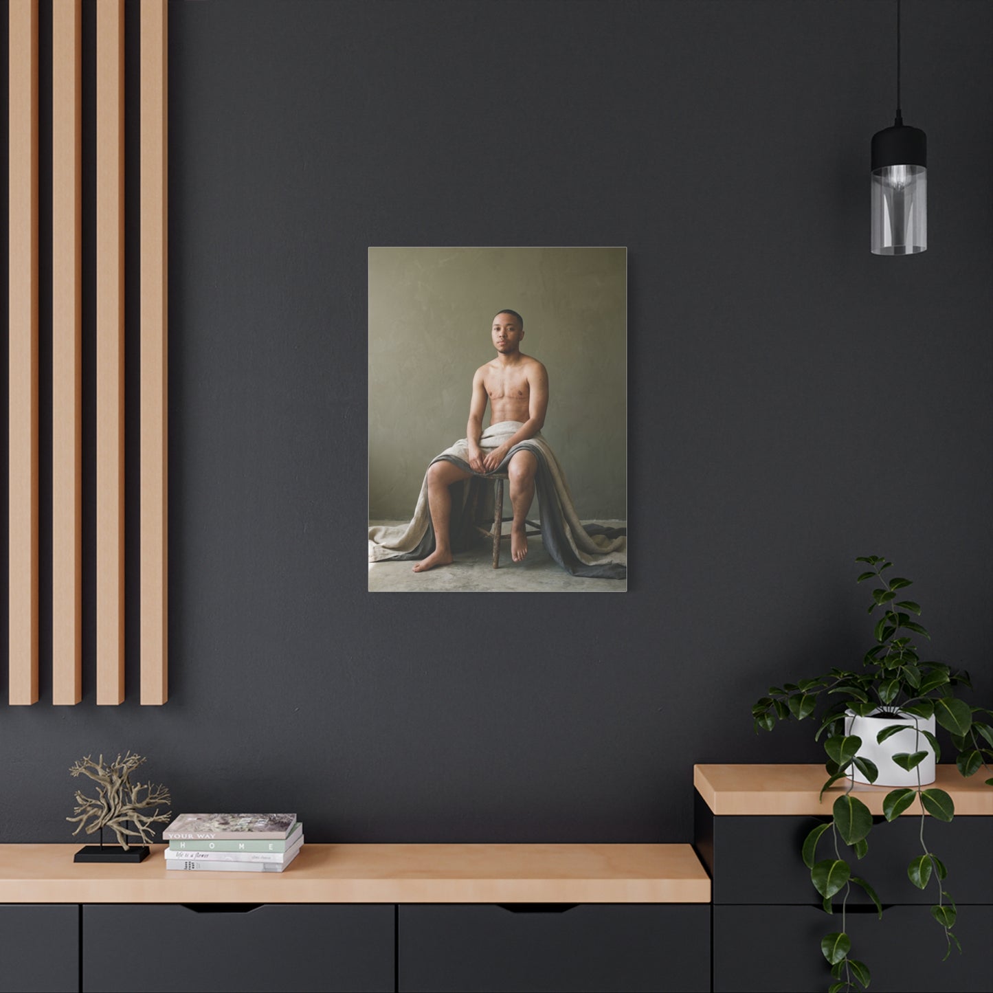 Contemporary Male Nude Portrait Wall Art & Canvas Print