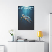 Sea Turtle Beneath Ocean Light Wall Art & Canvas Prints