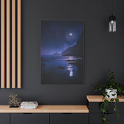 Moonlit Starry Coastline Wall Art & Canvas Print