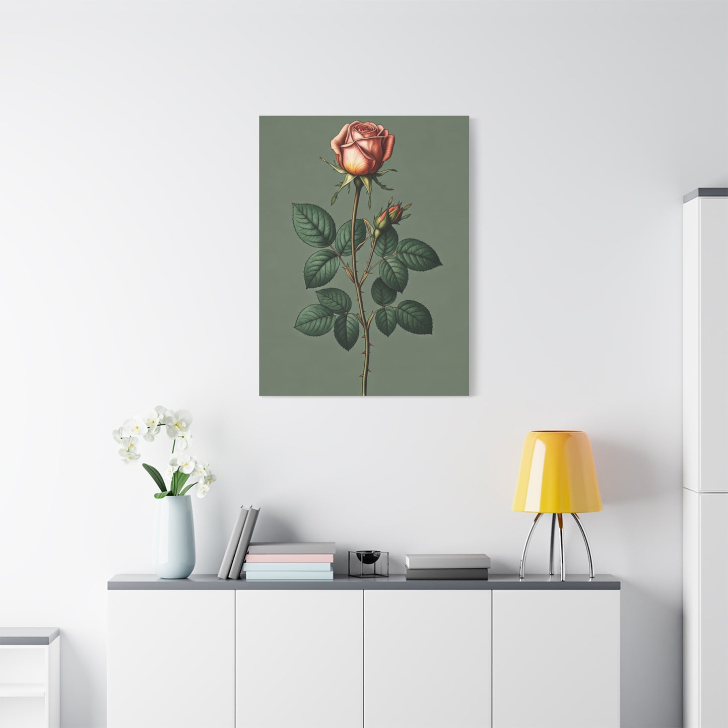 Vintage Rose Study Illustration Wall Art & Canvas Prints