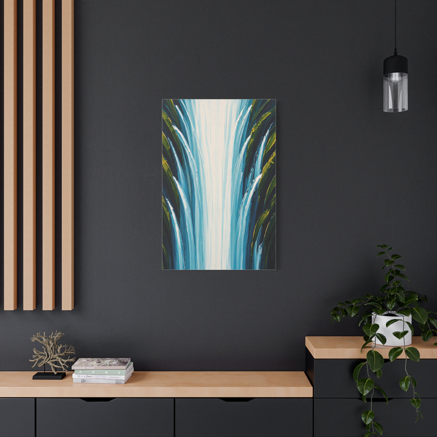Vertical Cascade Flow Abstract Wall Art & Canvas Prints