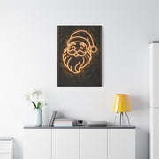 Amber Neon Santa Botanical Wall Art & Canvas Print