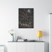 Moonlit Skeleton Rider Desert Journey Wall Art & Canvas Print