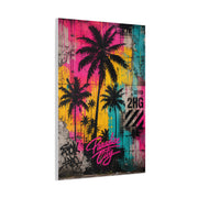 Neon Graffiti Palm Paradise Tropical Wall Art & Canvas Print