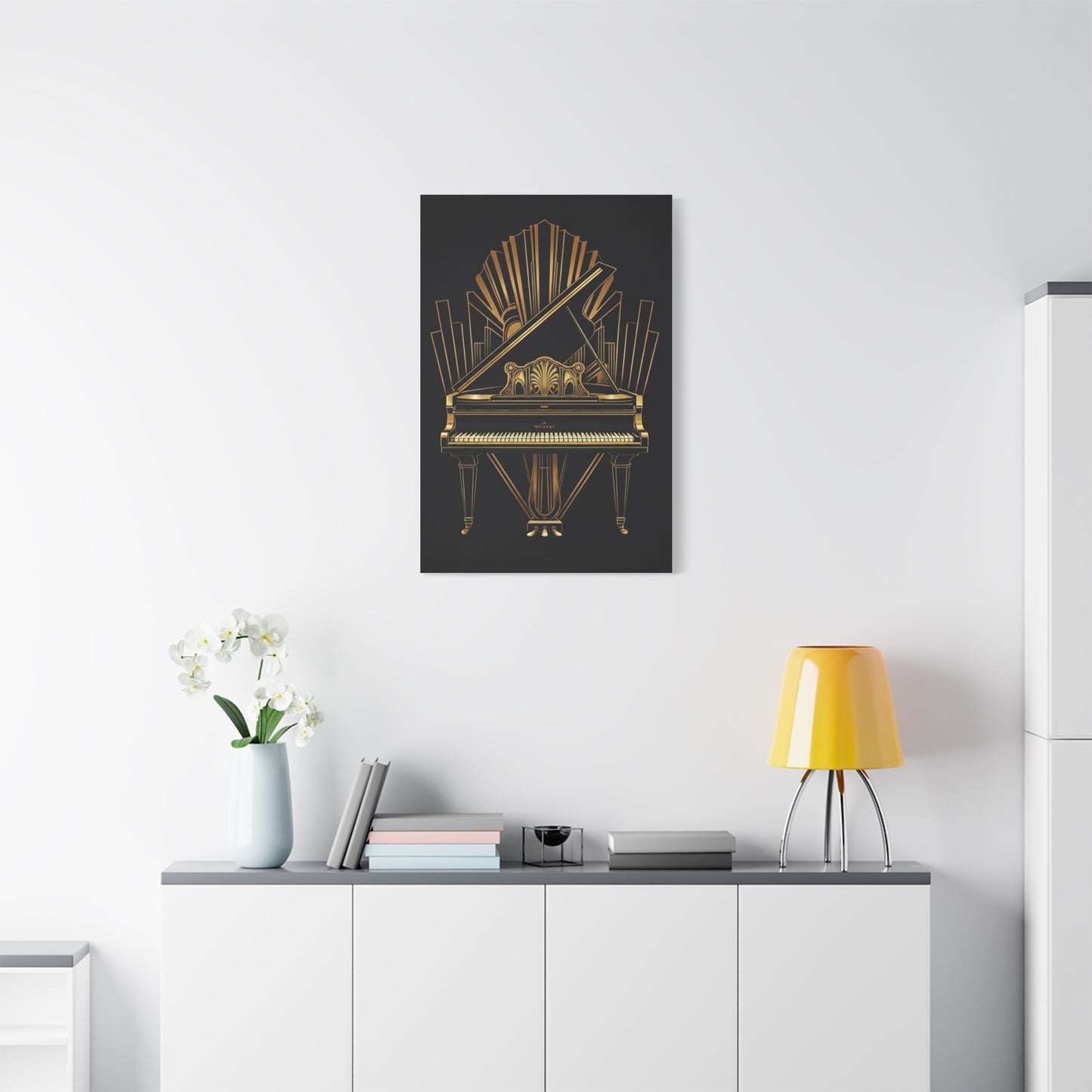 Grand Piano Deco Gold Luxury Wall Art & Canvas Prints