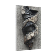 Weathered Spiral Stone Sculpture Wall Art & Canvas Print