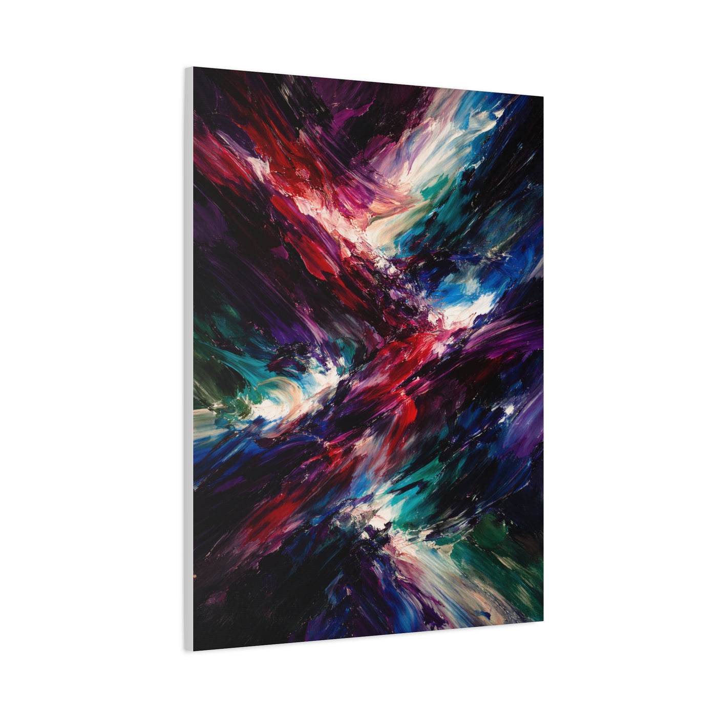 Oversized Jewel-Tone Abstract Expressionist Wall Art & Canvas Print