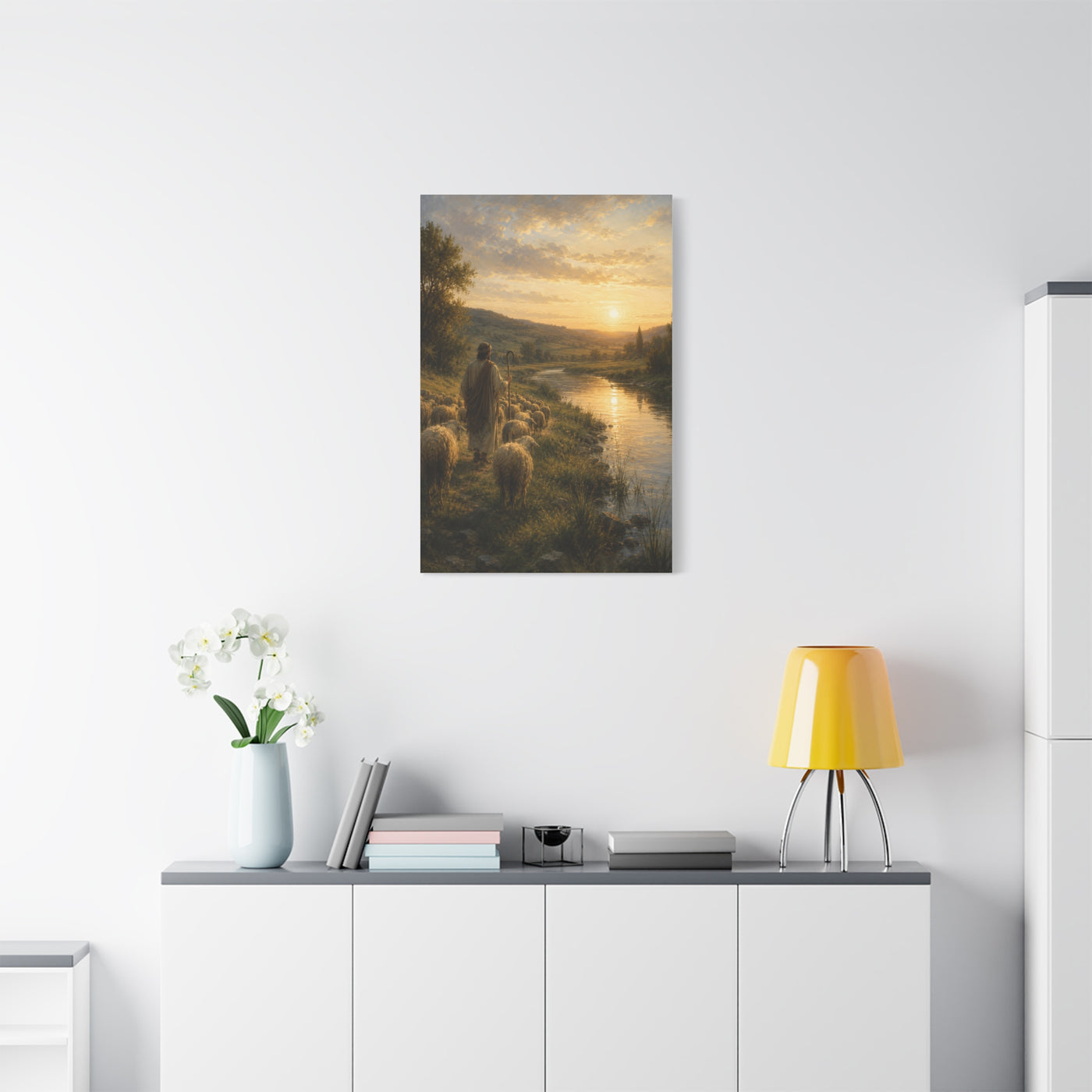 Psalm 23 Shepherd Beside Still Waters Scripture Wall Art & Canvas Print