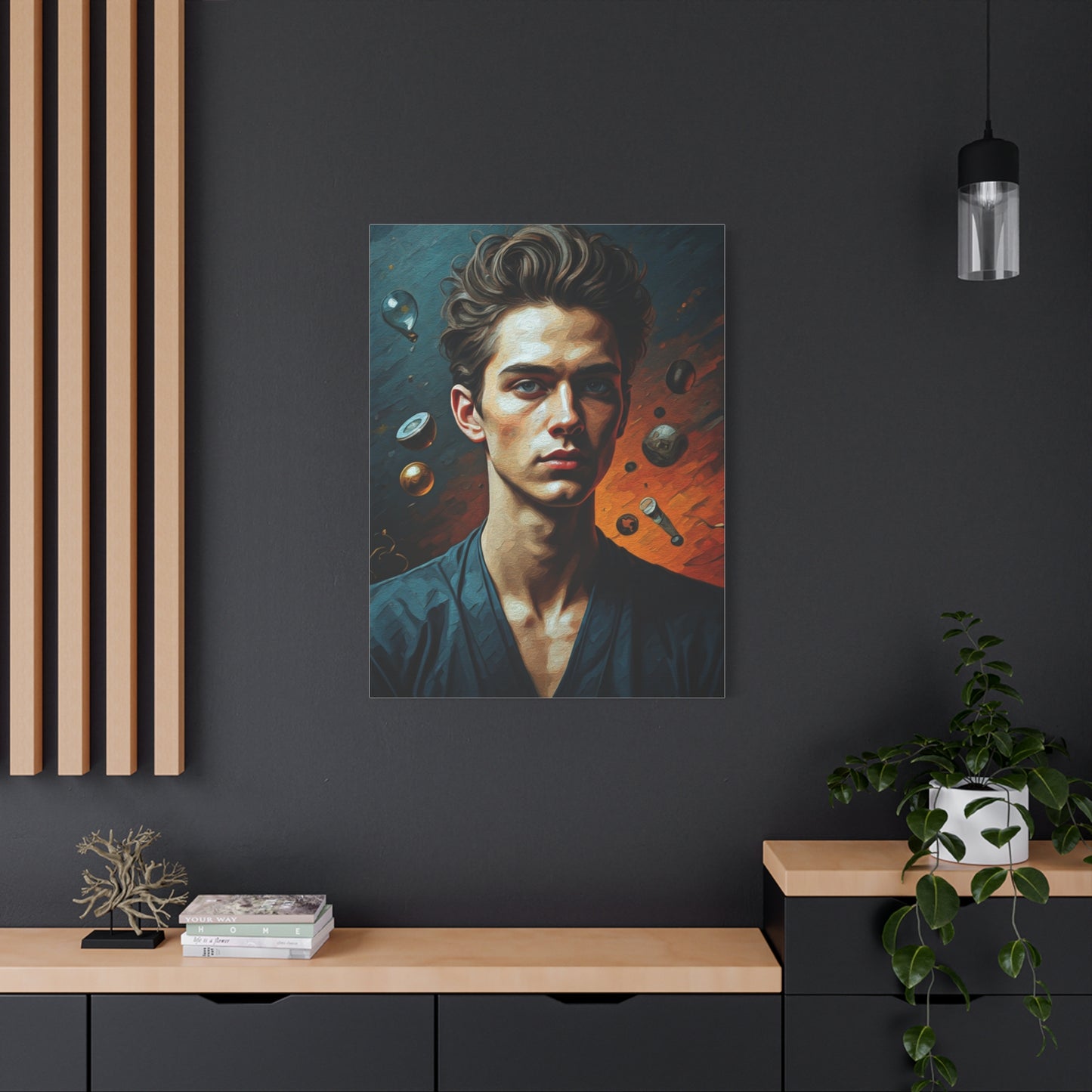 Abstract Energy Male Portrait Wall Art & Canvas Print