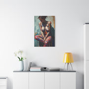 Expressive Seated Nude Color Study Wall Art & Canvas Print