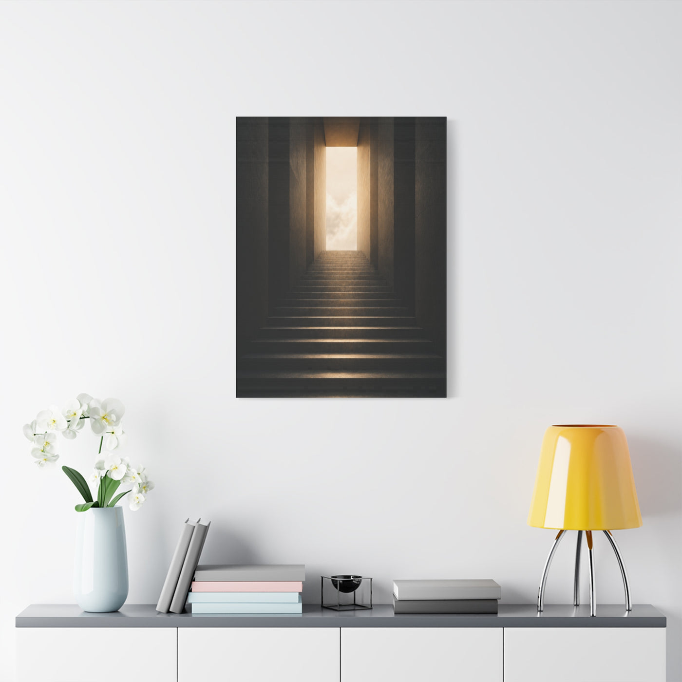 Staircase to Light Motivation Wall Art & Canvas Print
