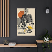 Minimalist Line Art Dining Scene Wall Art & Canvas Print