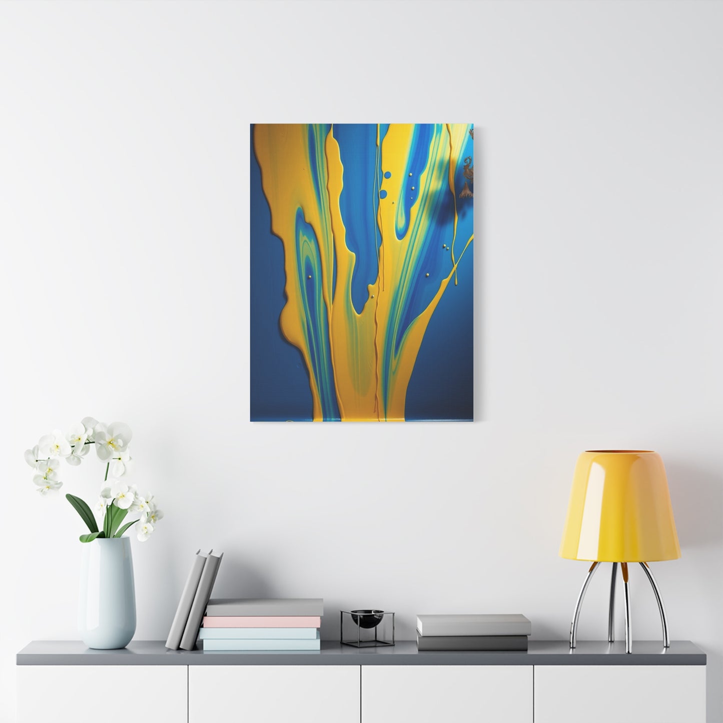 Blue & Yellow Art Premium Gallery Wall Art & Canvas Print