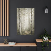 Soft Birch Forest Pathway Trees Wall Art & Canvas Print