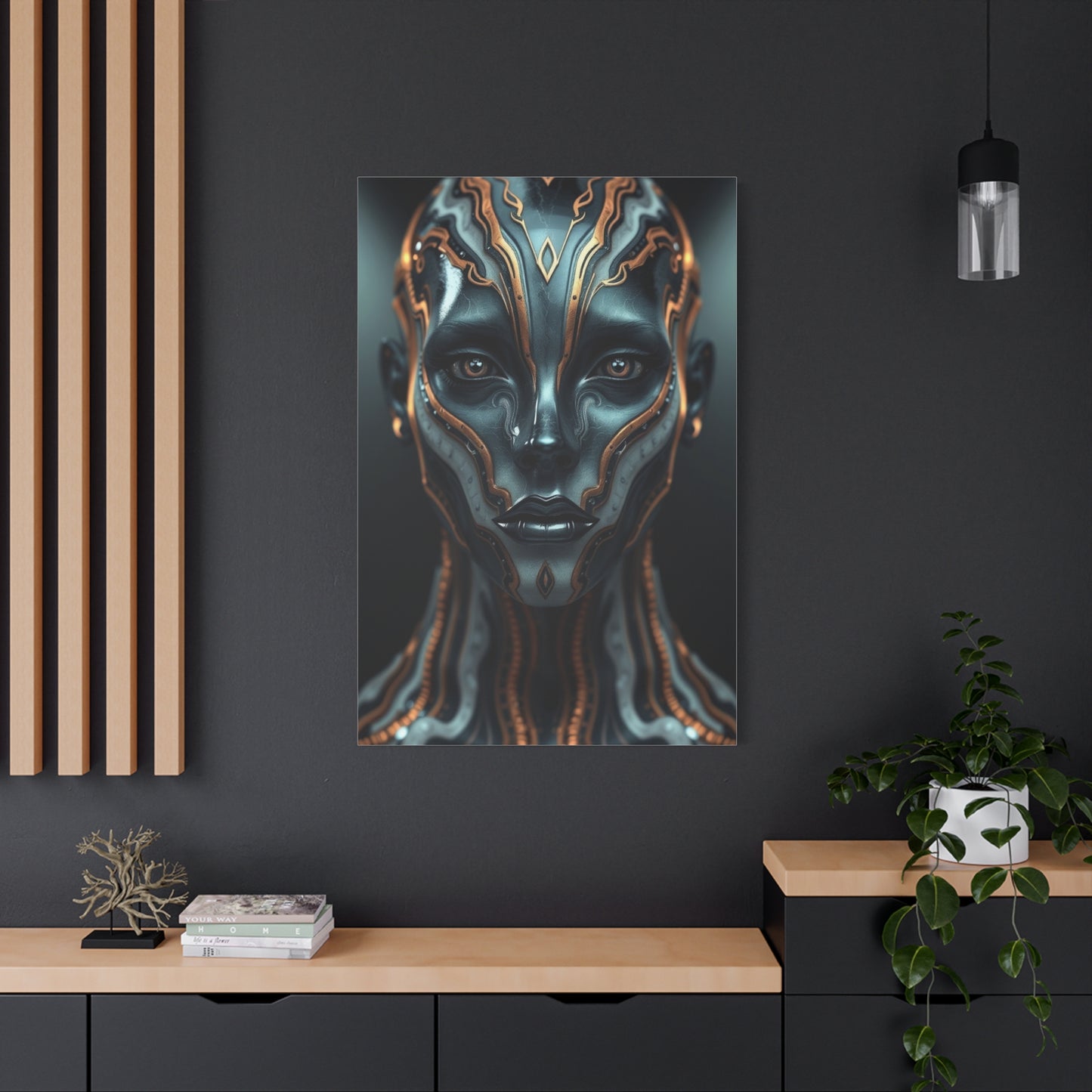 Charcoal, Onyx, and Ivory Art Luxury Canvas Wall Art & Canvas Print
