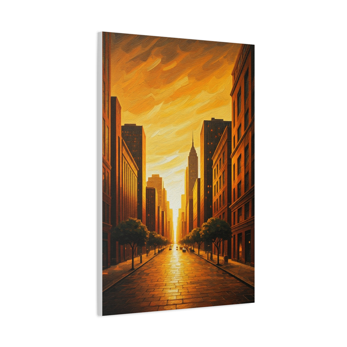 Golden Avenue at Dusk Wall Art & Canvas Prints