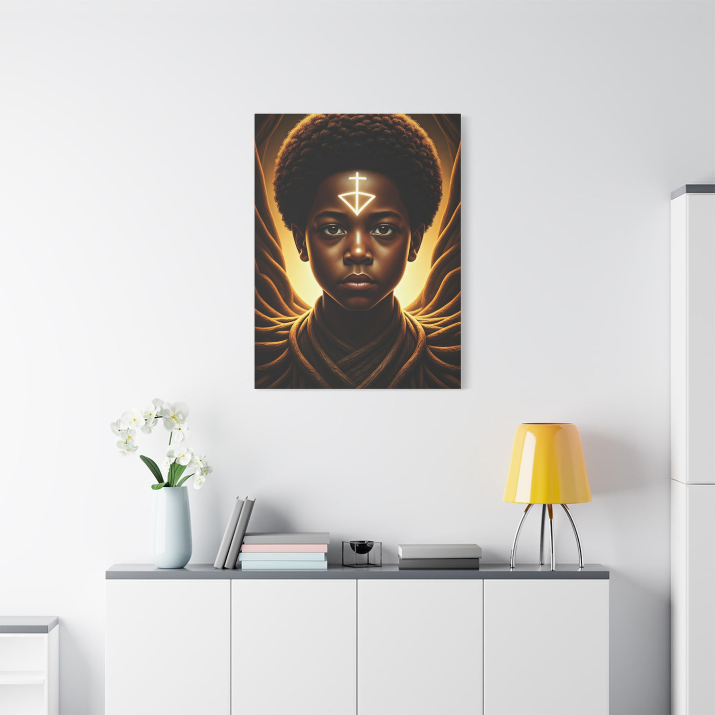 Sacred Youth Symbol Portrait Wall Art & Canvas Prints
