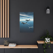 Squadron Formation Over Ocean Sky Wall Art & Canvas Prints