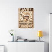One Piece Monkey D. Luffy Gear 5 Wanted Poster Wall Art & Canvas Print