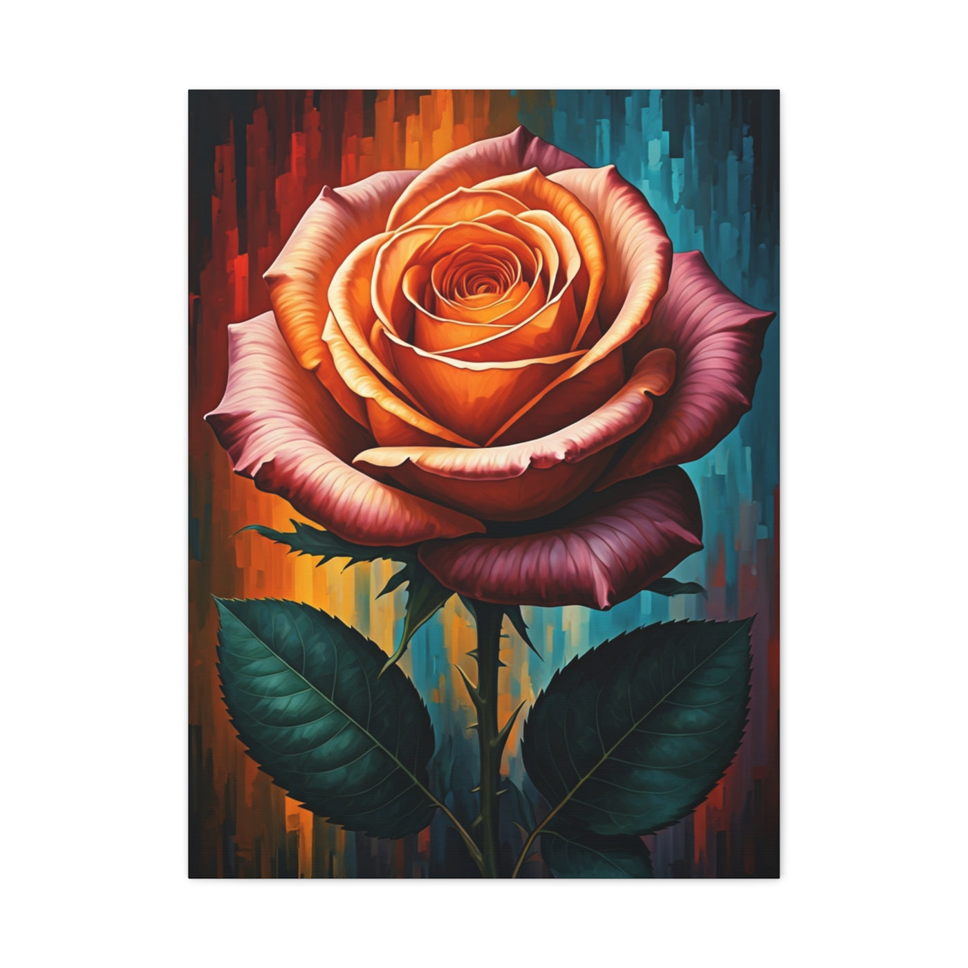 Golden Ember Rose Wall Art & Canvas Print