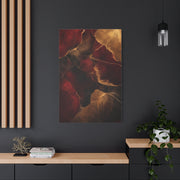 Oxblood and Gold Luxury Abstract Wall Art & Canvas Print