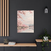 Cherry Blossom Reflection Landscape Wall Art & Canvas Print