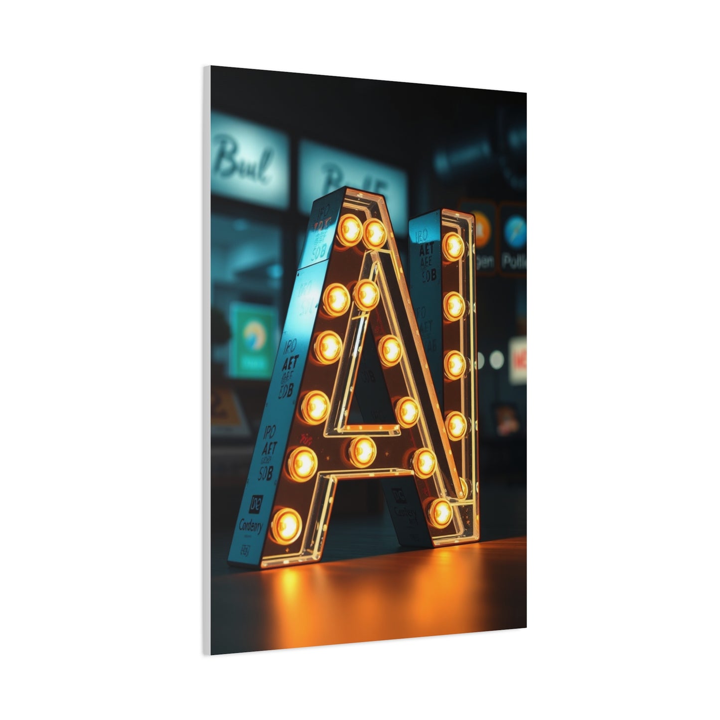 Masterpiece A Alphabet & Letter Art Vision Wall Art & Canvas Print