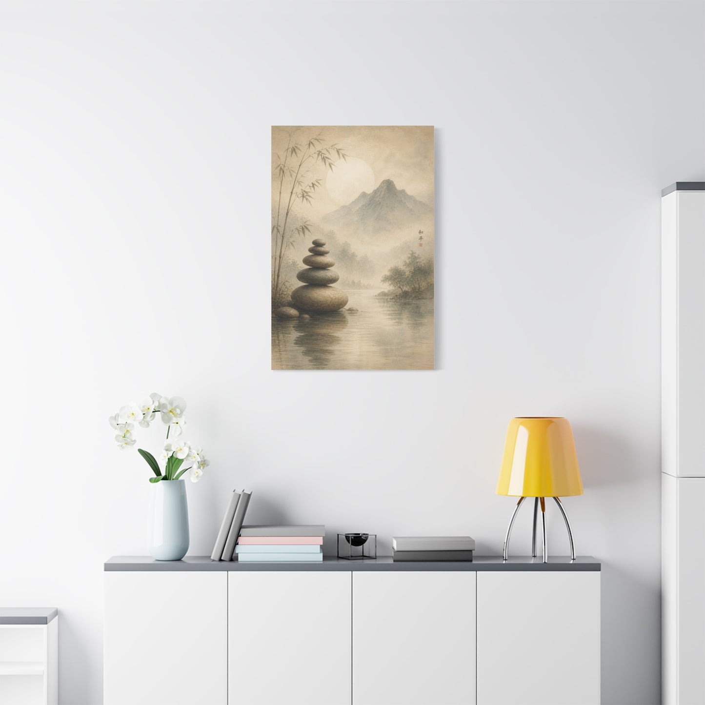 Zen Sacred Stone Landscape Wall Art & Canvas Print