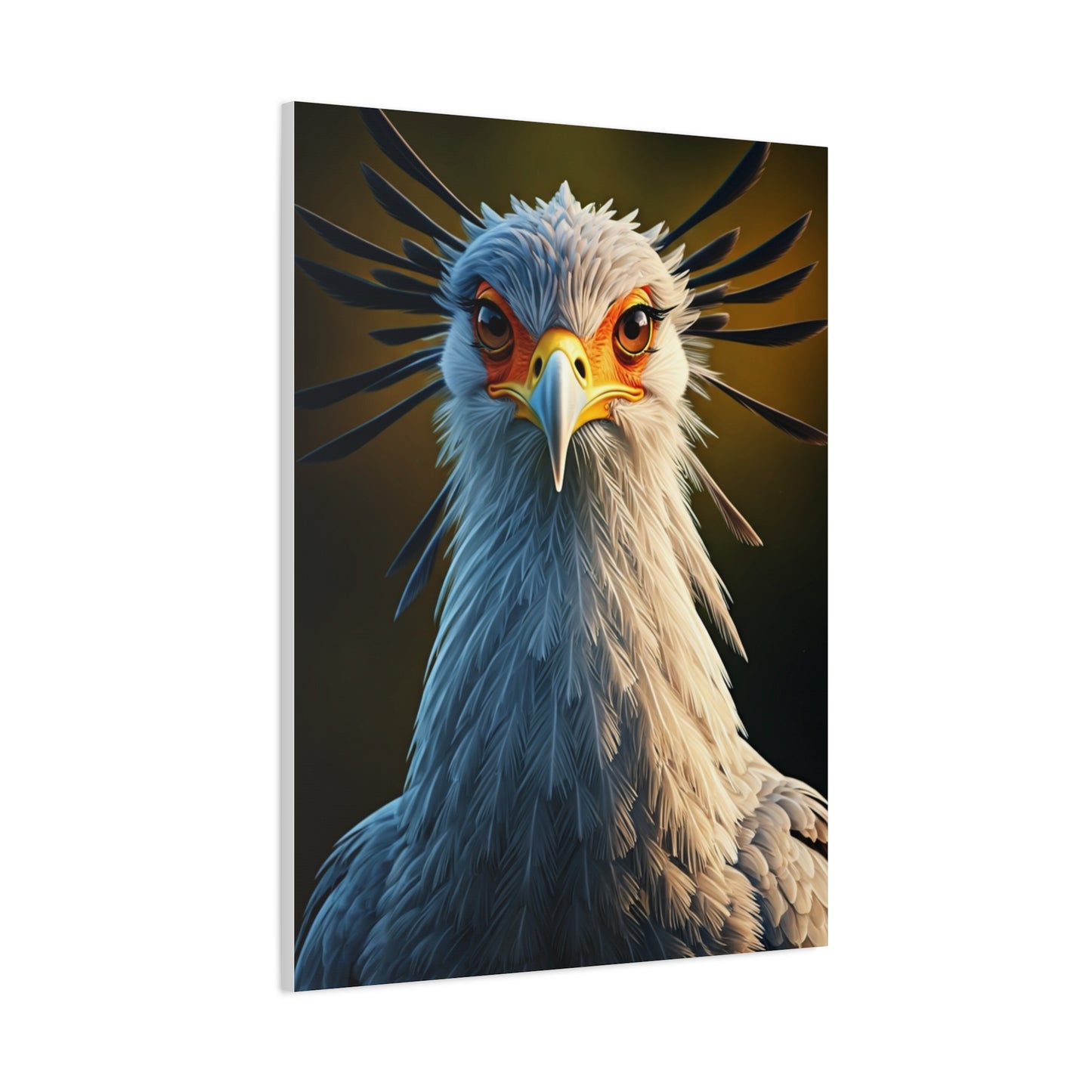 Majestic Secretary Bird Portrait Wall Art & Canvas Prints