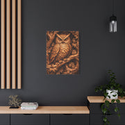 Hand-Carved Owl Family Wood Relief Wall Art & Canvas Print