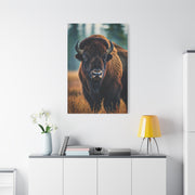 American Bison in Autumn Prairie Light Wall Art & Canvas Print