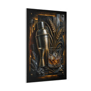 Industrial Cocktail Metal Relief Wall Art & Canvas Print