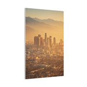 Los Angeles Golden Sunrise Skyline Wall Art & Canvas Print
