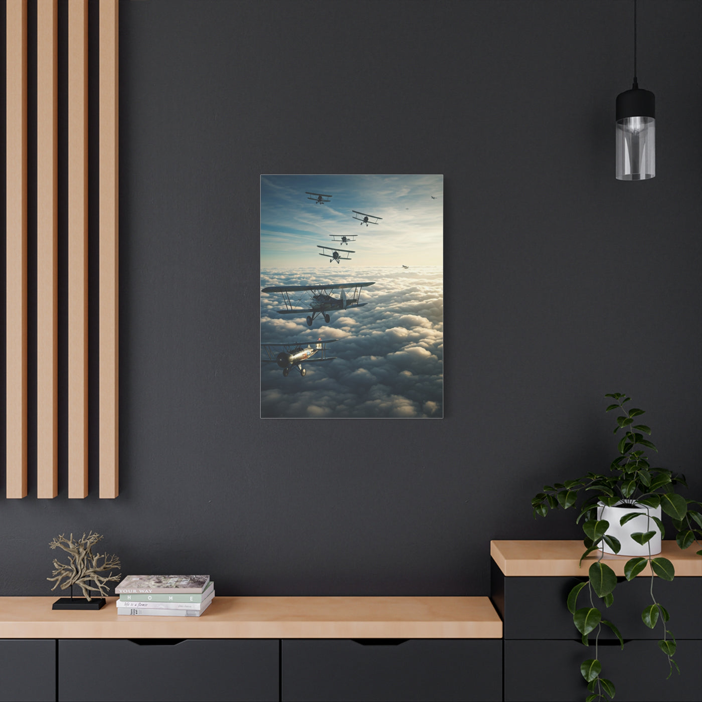 Vintage Biplane Squadron Flight Wall Art & Canvas Prints