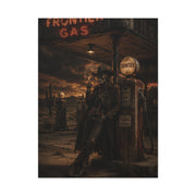 Frontier Gas Station Skeleton Outlaw Wall Art & Canvas Print
