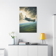 Classic Propeller Plane Over Open Fields Wall Art & Canvas Prints