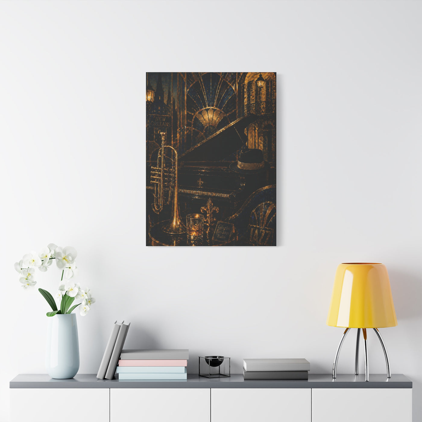 Jazz Lounge Still Life Elegance Wall Art & Canvas Print