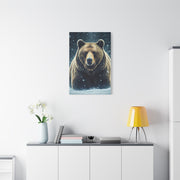 Winter Storm Grizzly Bear Portrait Wall Art & Canvas Prints