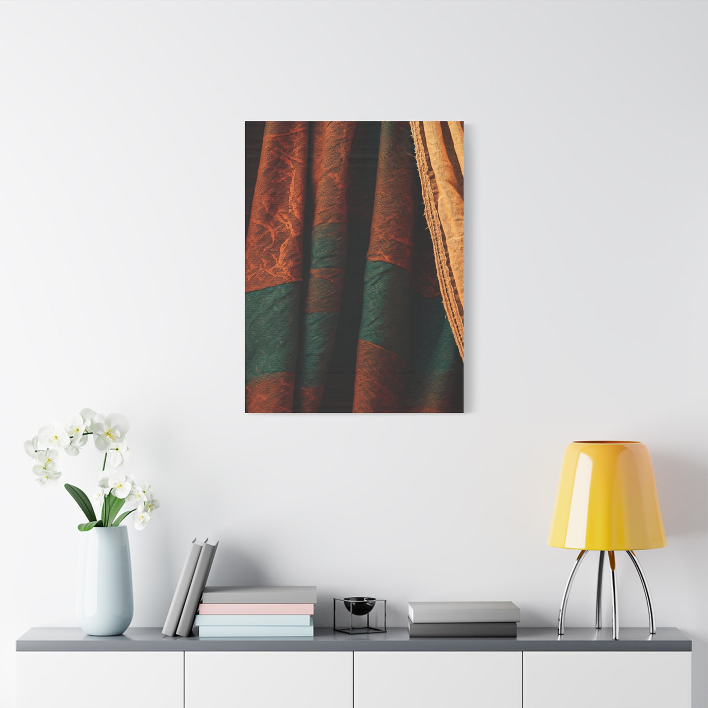 Earth-Toned Textile Layers Wall Art & Canvas Prints